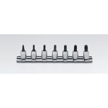 KO-KEN Socket set TORX T10H-T40H 150mm 7 pieces 1/4 Sq. Drive RS2025/7-HOLE